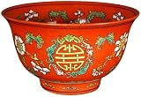 Unique Birthday Gift Ideas - 6" Ming Chinese Porcelain Graduation Decorative Bowl - ( Orange )