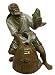 Chinese fisherman holding fish - ceramic, hand glazed