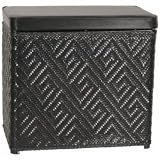 Athena Cushion Top Bench Style Hamper -Black (Black) (19.5