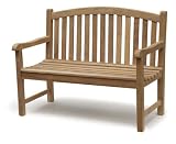 Jati Teak Curved Back Garden Bench 1.2m