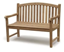 Teak Curved Back Garden Bench 1.2m