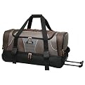 30" Two-Section Rolling Duffel Bag - Chocolate/ Gray