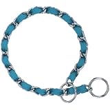 Guardian Gear 24-Inch Steel Dog Choke Chain with Nylon Webbing, Bluebird