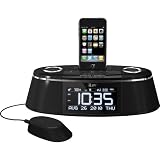 iLuv Vibe Plus Bed Shaker Dual Alarm Clock Dock for iPhone and iPod, (Black)