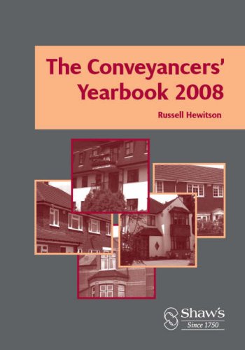 Childrens Toyshop  Books : The Conveyancers' Yearbook 2008 (Conveyancers' Yearbook) (Conveyancers' Yearbook)