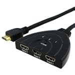 3-Port HDMI Switch Switcher Selector...