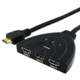 3 Port HDMI Pigtail Switch with 55 cm HDMI Cable