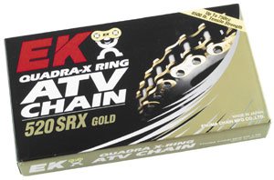 EK Chain 525 SRX Sport Quadra X-Ring Chain - 120 Links - Gold 702-525SRX-120G