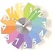 I.D.E.Ainternational Card Wall Clock �|�����v �J���t�� LCW030-Colorful 2190186