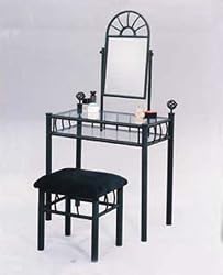Sandy Black Vanity Set By Acme Furniture