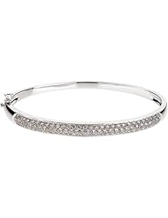 14K White Gold Diamond Bangle Bracelet - 1.50 Ct. -- LIFETIME WARRANTY