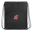 Washington State University Backpack Bag Drawstring Black Cinch WSU Cougars Draw String Back Pack - For Boys Girls Students or Adults