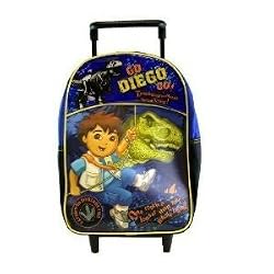Nick Jr. Go Diego Go 12" Toddler Rolling Backpack - Dinosaur