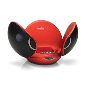 Vestalife Firefly Colourful Speaker Dock for iPod and iPhone - Red