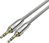 Silver Premium Quality Slimline Aux-In input Lead Cable 3.5mm for connecting iPod, iPhone 3G, 3GS + 4G and mp3 players to car and home stereo (1.2m)