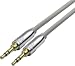 Silver Premium Quality Slimline Aux-In input Lead Cable 3.5mm for connecting iPod, iPhone 3G, 3GS + 4G and mp3 players to car and home stereo (1.2m)  from InCarCables.