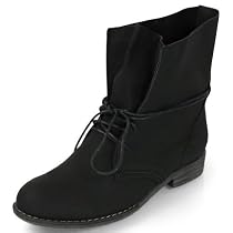 MQ23 Damen trendy Schn&uuml;rboots Stiefeletten mit Blockabsatz MQ1221
