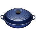 Le Creuset Cast Iron Shallow Casserole, Cobalt Blue, 30 cm