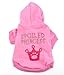SMALLLEE_LUCKY_STORE Pink Hoodie Hooded Christmas T Tee Shirt Small Dog Christmas Clothes Costume - Spoiled Princess M