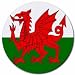 Wales Flag Round Mouse Pad