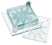 Global Decor Sun Pattern Glass Coasters and Stand, Set of 6