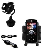 Motorola ROKR E8 Auto Cup Holder with Car Charger - Uses Gomadic TipExchange