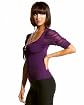 Scoopneck Ruched Short Sleeve Sweater Product Image