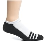  : adidas Men's ClimaLite Compression No Show Sock, White/Black/Alum, 10-13, 2-Pack