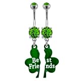 316L Surgical Steel Shamrock 