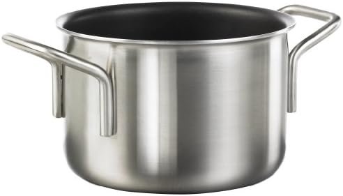 Eva Trio Stainless Steel Multiclad Pot with Non-Stick Coating, 2.2-Liter