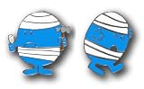 Mr Bump Enamel Cufflinks