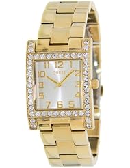 GUESS Womens U0128L2 Yellow Gold-Tone Crystal Watch