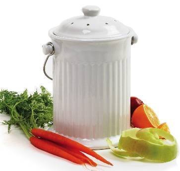 Norpro Ceramic Compost Keeper with FREE Charcoal Replacement Filters