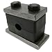 Behringer Heavy Series Pipe Clamp, Polypropylene with Plain Carbon Steel Hardware, Weld Mounting, 1/8" Pipe Size