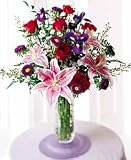 The Stunning Beauty Lily and Rose Bouquet, Deluxe - B000M8QOTQ