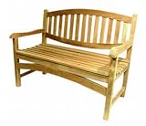 Ambientehome 62808 3er Bank Mauritius inklusive  Tabletts, ca. 150 cm breit, Teak