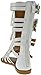 Savannah 3K Little Girls Strappy Buckled Fringe Gladiator Flat Sandals White