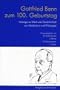 Gottfried Benn zum 100. Geburtstag: Vortrage zu Werk und Personlichkeit von Medizinern und Philologen in der Staats- und Universitatsbibliothek Hamburg, Carl von Ossietzki (German Edition)