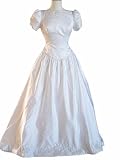 Alfred Angelo White Satin Wedding Gown Dress, Very Simple and Elegant, Fits Size 8, BC43