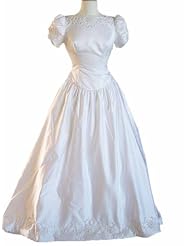 Alfred Angelo White Satin Wedding Gown Dress, Very Simple and Elegant, Fits... by Alfred Dunner