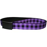 Buffalo Plaid - Black and Purple Web Belt