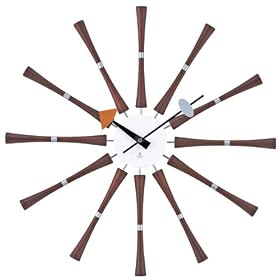 Wood Wall Clock with Aluminum Hands - 16"