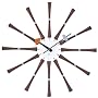 Wood Wall Clock with Aluminum Hands - 16"