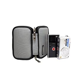 Flip Video MinoHD Camcorder, 60 Minutes CaseCrown Double Memory Foam Compact Camera Case and TSA Approved Combination Lock (Nylon - Grey)