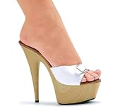 Ellie Shoes Women's 609-Barbara 6 Faux Wood Platform Slide