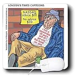 Londons Times Funny Business Cartoons - Stock Broker Blues Begging for Money - Mouse Pads