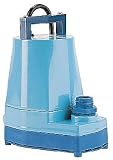 Little Giant Water Wizard Submersible Pump - 1/6 HP, 1200 GPH, 230V - Submersible Utility Pump, 12' power cord
