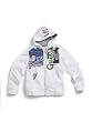 GUESS Kids Boys WILSON HOODY W/FRONT SCREEN, WHITE (8/10)
