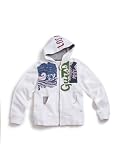 GUESS Kids Boys WILSON HOODY W/FRONT SCREEN, WHITE (8/10)
