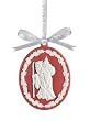 Wedgwood by Waterford Traditional Santa Cameo Ornament, Red/White